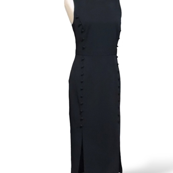 Calvin Klein Dresses & Skirts - Calvin Klein Black Midi Dress with Button Detail